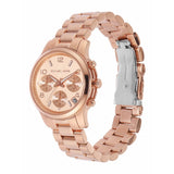 Buy Shop Michael Kors Runway Chronograph Rose Gold Dial Rose Gold Steel Strap Watch For Women - MK7327 USA Online