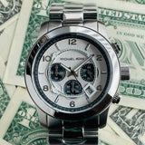 Buy Shop Michael Kors Runway Chronograph Silver Dial Silver Steel Strap Watch for Men - MK8060 USA Online