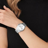 Buy Shop Michael Kors Runway Chronograph Silver Dial Silver Steel Strap Watch For Women - MK7325 USA Online