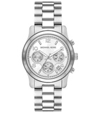 Buy Shop Michael Kors Runway Chronograph Silver Dial Silver Steel Strap Watch For Women - MK7325 USA Online