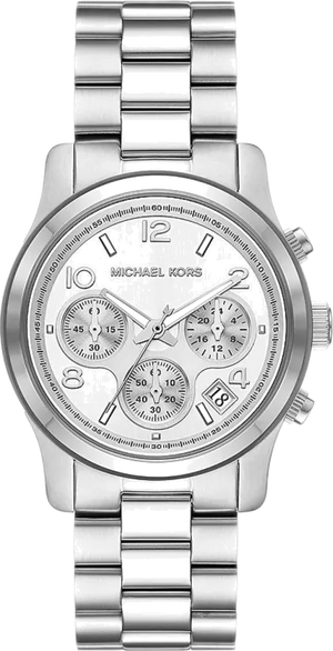 Buy Shop Michael Kors Runway Chronograph Silver Dial Silver Steel Strap Watch For Women - MK7325 USA Online
