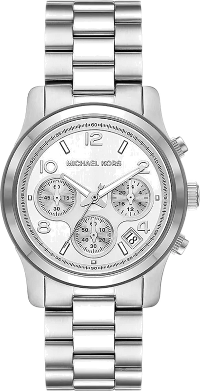 Buy Shop Michael Kors Runway Chronograph Silver Dial Silver Steel Strap Watch For Women - MK7325 USA Online