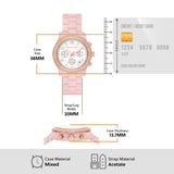 Buy Shop Michael Kors Runway Chronograph White Dial Pink Steel Strap Watch for Women - MK7424 USA Online