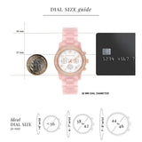 Buy Shop Michael Kors Runway Chronograph White Dial Pink Steel Strap Watch for Women - MK7424 USA Online
