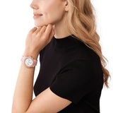 Buy Shop Michael Kors Runway Chronograph White Dial Pink Steel Strap Watch for Women - MK7424 USA Online