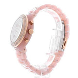 Buy Shop Michael Kors Runway Chronograph White Dial Pink Steel Strap Watch for Women - MK7424 USA Online