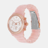 Buy Shop Michael Kors Runway Chronograph White Dial Pink Steel Strap Watch for Women - MK7424 USA Online