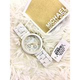 Buy Shop Michael Kors Runway Chronograph White Dial White Steel Strap Watch for Women - MK5145 USA Online