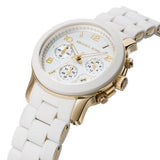 Buy Shop Michael Kors Runway Chronograph White Dial White Steel Strap Watch for Women - MK5145 USA Online