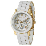 Buy Shop Michael Kors Runway Chronograph White Dial White Steel Strap Watch for Women - MK5145 USA Online
