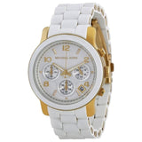 Buy Shop Michael Kors Runway Chronograph White Dial White Steel Strap Watch for Women - MK5145 USA Online