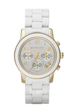 Buy Shop Michael Kors Runway Chronograph White Dial White Steel Strap Watch for Women - MK5145 USA Online