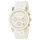 Buy Shop Michael Kors Runway Chronograph White Dial White Steel Strap Watch for Women - MK5145 USA Online