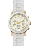 Buy Shop Michael Kors Runway Chronograph White Dial White Steel Strap Watch for Women - MK5145 USA Online