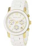 Buy Shop Michael Kors Runway Chronograph White Dial White Steel Strap Watch for Women - MK5145 USA Online
