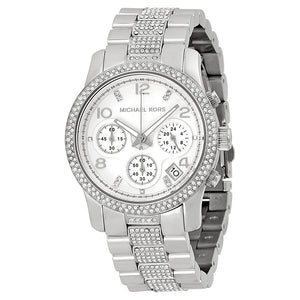 Buy Shop Michael Kors Brinkley Silver Dial with Diamonds Silver Steel Strap Watch for Women - MK5083 USA Online
