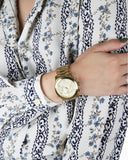 Buy Shop Michael Kors Runway Gold Dial Gold Steel Strap Watch for Men - MK8077 USA Online