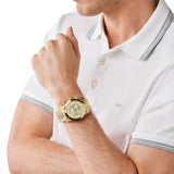 Buy Shop Michael Kors Runway Gold Dial Gold Steel Strap Watch for Men - MK8077 USA Online