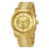 Buy Shop Michael Kors Runway Gold Dial Gold Steel Strap Watch for Men - MK8077 USA Online