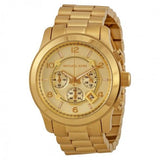 Buy Shop Michael Kors Runway Gold Dial Gold Steel Strap Watch for Men - MK8077 USA Online