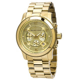 Buy Shop Michael Kors Runway Gold Dial Gold Steel Strap Watch for Men - MK8077 USA Online