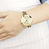 Buy Shop Michael Kors Runway Gold Dial Gold Steel Strap Watch for Women - MK3222 USA Online
