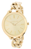 Buy Shop Michael Kors Runway Gold Dial Gold Steel Strap Watch for Women - MK3222 USA Online