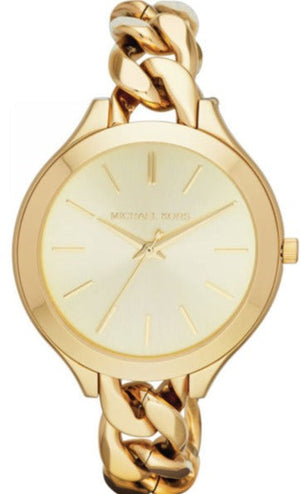Buy Shop Michael Kors Runway Gold Dial Gold Steel Strap Watch for Women - MK3222 USA Online