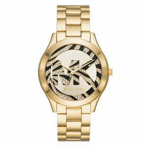 Buy Shop Michael Kors Runway Gold Dial Gold Steel Strap Watch For Women - MK4561 USA Online