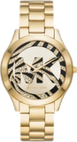 Buy Shop Michael Kors Runway Gold Dial Gold Steel Strap Watch For Women - MK4561 USA Online