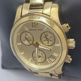Buy Shop Michael Kors Runway Gold Dial Gold Steel Strap Watch for Women - MK5384 USA Online