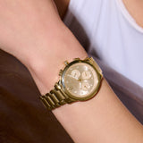 Buy Shop Michael Kors Runway Gold Dial Gold Steel Strap Watch for Women - MK5384 USA Online