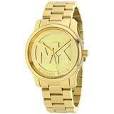 Buy Shop Michael Kors Runway Gold Dial Gold Steel Strap Watch for Women - MK5786 USA Online
