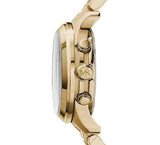 Buy Shop Michael Kors Runway Hunger Stop100 Series Blue Dial Gold Steel Strap Watch for Women - MK5815 USA Online