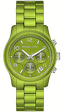 Buy Shop Michael Kors Runway Limited Edition Green Dial Green Steel Strap Watch for Women - MK7480LE USA Online