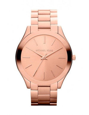 Buy Shop Michael Kors Slim Runway Rose Gold Dial Rose Gold Steel Strap Watch for Women - MK3197 USA Online
