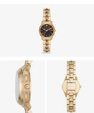 Buy Shop Michael Kors Runway Mercer Analog Brown Dial Gold Steel Strap Watch For Women - MK6855 USA Online
