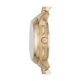 Buy Shop Michael Kors Runway Mercer Analog Brown Dial Gold Steel Strap Watch For Women - MK6855 USA Online