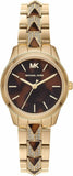 Buy Shop Michael Kors Runway Mercer Analog Brown Dial Gold Steel Strap Watch For Women - MK6855 USA Online