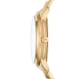 Buy Shop Michael Kors Runway Mercer Crystals Gold Dial Gold Steel Strap Watch For Women - MK6714 USA Online