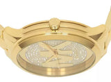 Buy Shop Michael Kors Runway Mercer Crystals Gold Dial Gold Steel Strap Watch For Women - MK6714 USA Online