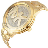 Buy Shop Michael Kors Runway Mercer Crystals Gold Dial Gold Steel Strap Watch For Women - MK6714 USA Online