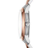 Buy Shop Michael Kors Runway Mercer Crystals Silver Dial Two Tone Steel Strap Watch For Women - MK6716 USA Online