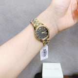 Buy Shop Michael Kors Runway Mercer Quartz Black Dial Two Tone Steel Strap Watch For Women - MK6672 USA Online