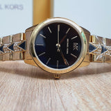 Buy Shop Michael Kors Runway Mercer Quartz Black Dial Two Tone Steel Strap Watch For Women - MK6672 USA Online