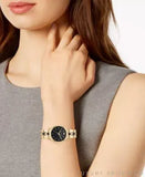 Buy Shop Michael Kors Runway Mercer Quartz Black Dial Two Tone Steel Strap Watch For Women - MK6672 USA Online