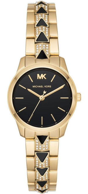 Buy Shop Michael Kors Runway Mercer Quartz Black Dial Two Tone Steel Strap Watch For Women - MK6672 USA Online
