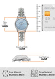 Buy Shop Michael Kors Runway Mercer Quartz Mother of Pearl Blue Dial Silver Steel Strap Watch For Women - MK6857 USA Online