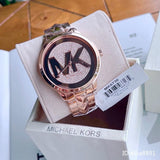 Buy Shop Michael Kors Runway Mercer Quartz Rose Gold Dial Rose Gold Steel Strap Watch For Women - MK6736 USA Online