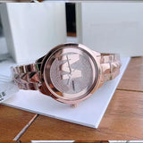 Buy Shop Michael Kors Runway Mercer Quartz Rose Gold Dial Rose Gold Steel Strap Watch For Women - MK6736 USA Online